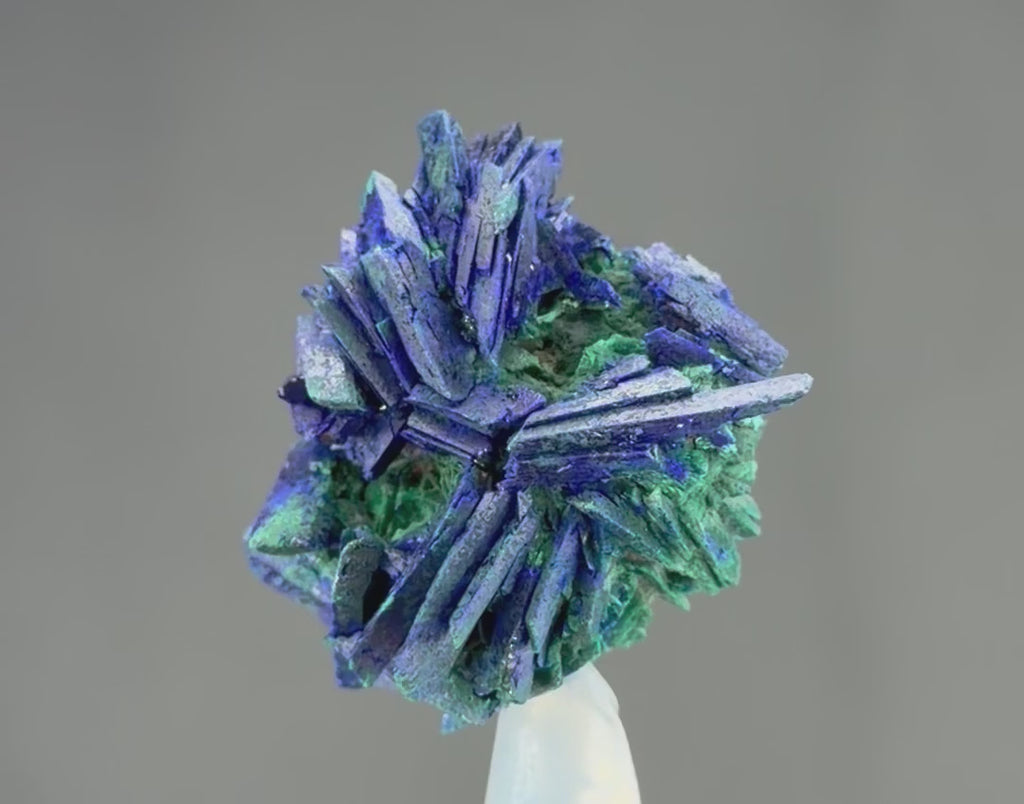 Azurite With malachite lustrous Rosette in Perfect Conditions conditions - Mineral Specimens Collectors -